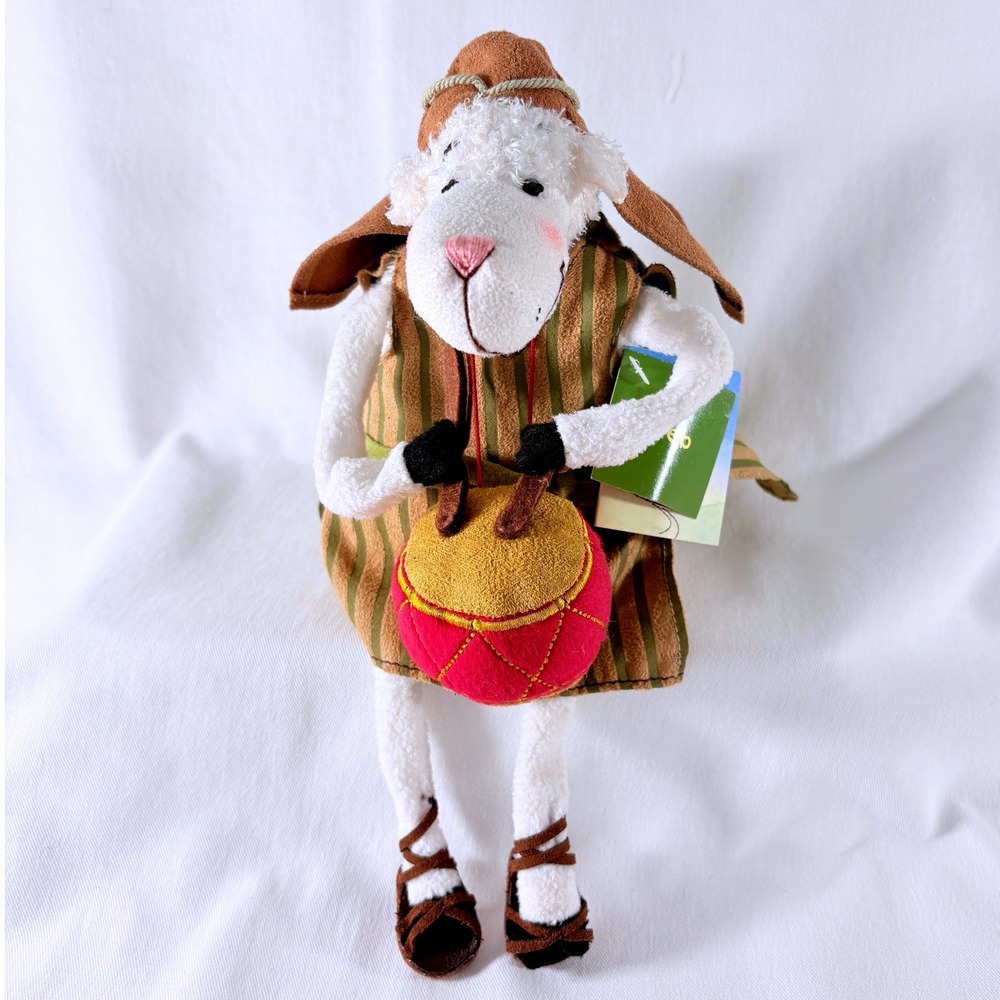 Hallmark DaySpring Really Woolly Series 1 Christmas Zeb Drummer Sheep Plush - Picture 2 of 9